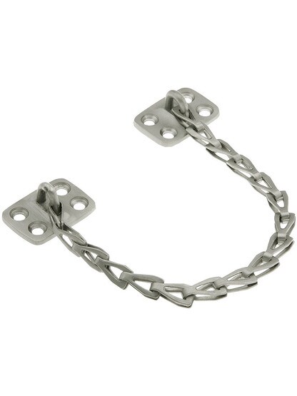 Solid Brass 10 inch Transom Window Chain in Satin Nickel.